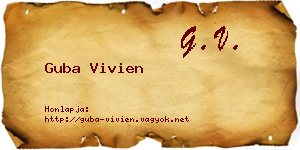 Guba Vivien névjegykártya
